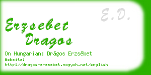 erzsebet dragos business card